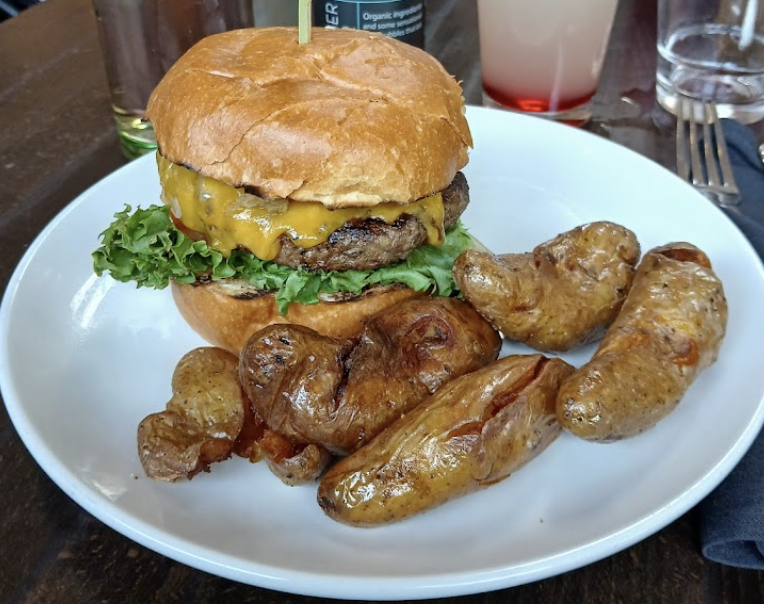 Gertrude's signature dishes Short Rib 
Huevos Rancheros
Gertie Burger
